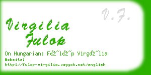 virgilia fulop business card